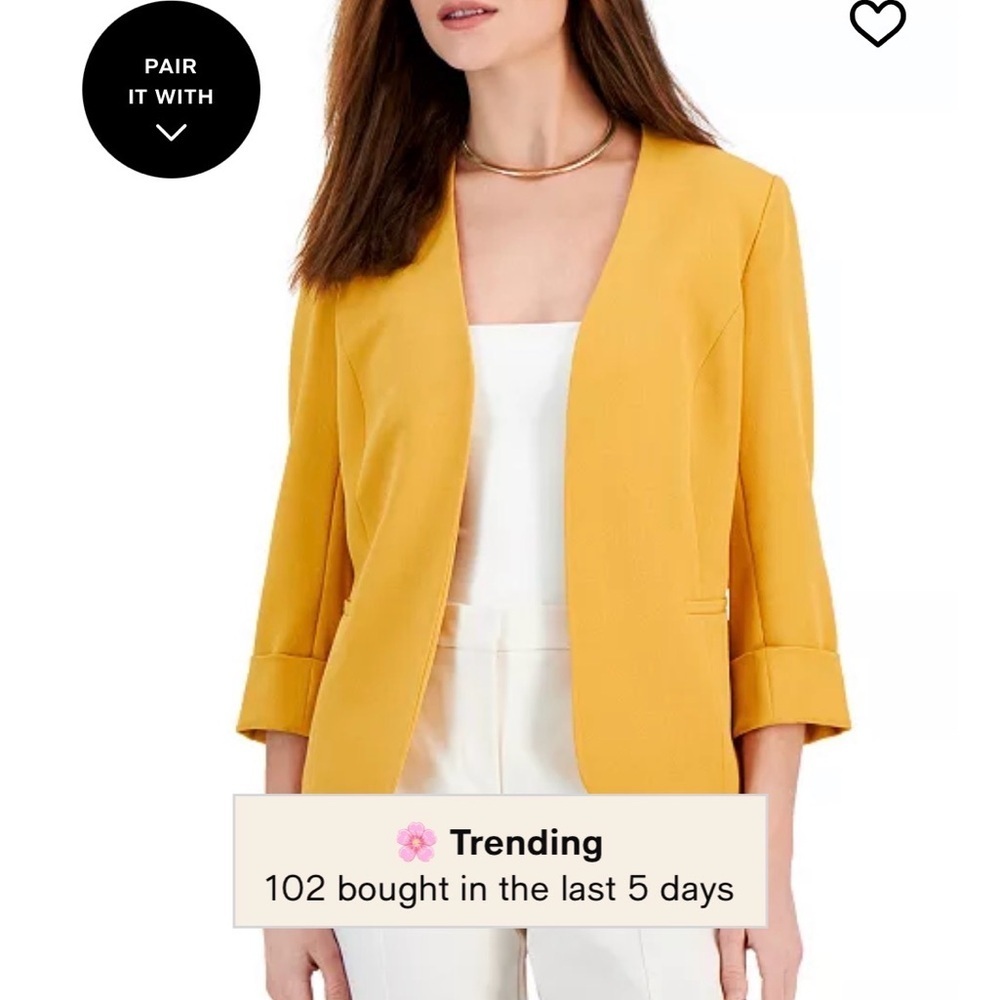 Kasper Women's Golden Yellow Blazer